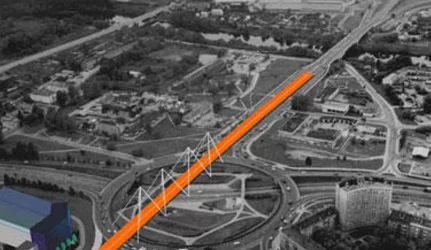 Meras apžiūrės Pietinio aplinkkelio baigiamą montuoti estakadą