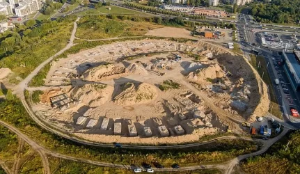 Nesustabdomos nacionalinio stadiono statybos