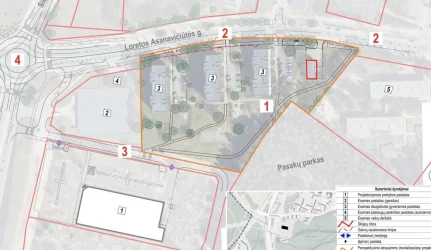 Organizuojamas apie 0,94 ha teritorijos Vakarinio aplinkkelio ir L. Asanavičiūtės gatvės sankirtoje, detaliojo plano rengimas