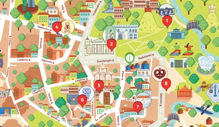 /Vilnius/ Pažinti Vilnių padės nauji miesto žemėlapiai
