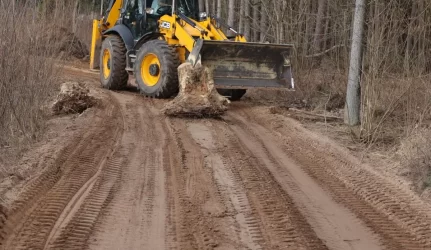 Buldozerius stabdo teismai