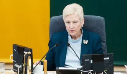 Remontuojant Seimą užpiltas I.Degutienės kabinetas