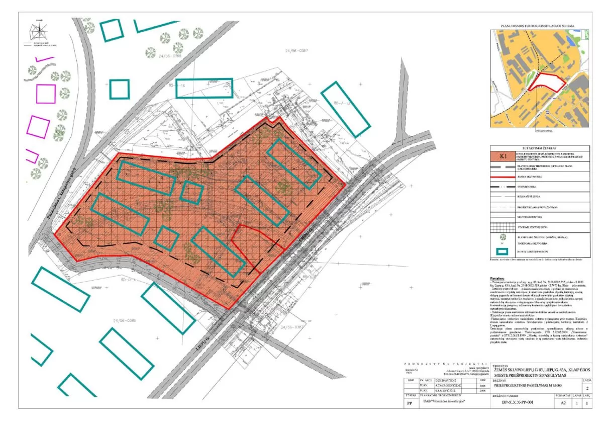 Parengtas žemės sklypo Klaipėdoje, Liepų g. 85 planas, prilyginamas detaliojo teritorijų planavimo dokumentui