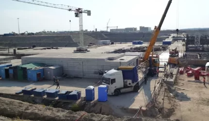 Vilniaus meras A. Zuokas apžiūri statomą Baltijos atominę elektrinę Kaliningrade