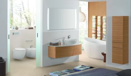 Naujosios kartos vonios kambario baldai „Aveo“ ‒ vertinantiems natūralų ir jausmingą interjerą