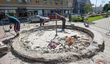 Prasidėjo Vokiečių gatvės fontano atnaujinimo darbai