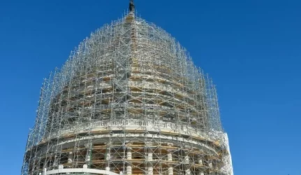 Vašingtone remontuojamas Kapitolijaus kupolas