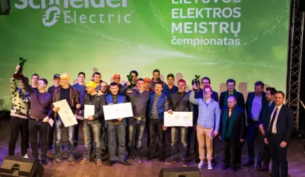 II-ojo Lietuvos elektros instaliacijos meistrų čempionato 2015 nugalėtojais tapo vilniečiai