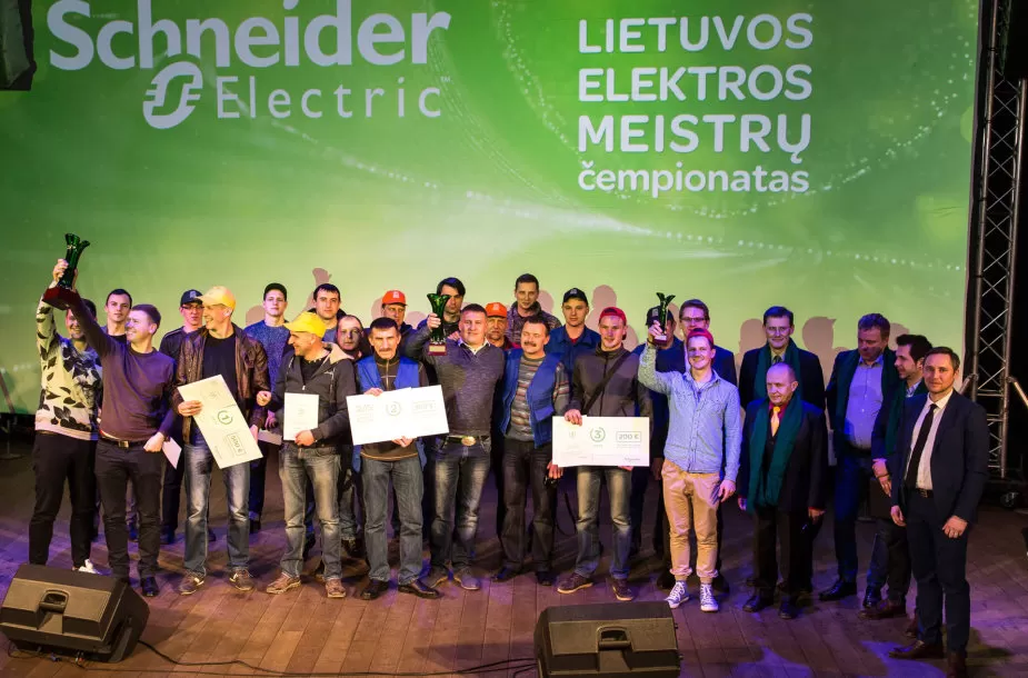 II-ojo Lietuvos elektros instaliacijos meistrų čempionato 2015 nugalėtojais tapo vilniečiai