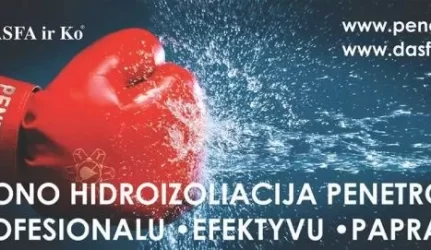 SKVARBIOJI BETONO HIDROIZOLIACIJA PENETRON – INOVATYVUS IR GARANTUOTAS SPRENDIMAS