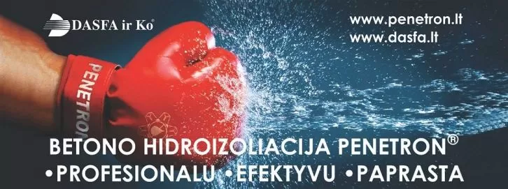 SKVARBIOJI BETONO HIDROIZOLIACIJA PENETRON – INOVATYVUS IR GARANTUOTAS SPRENDIMAS