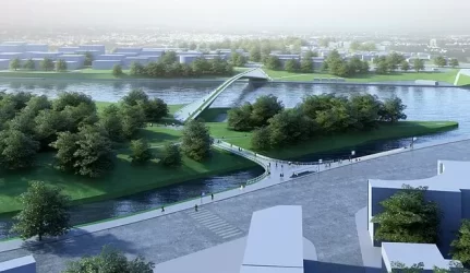 Paaiškėjo, kaip atrodys naujieji pėsčiųjų tiltai į Nemuno salą