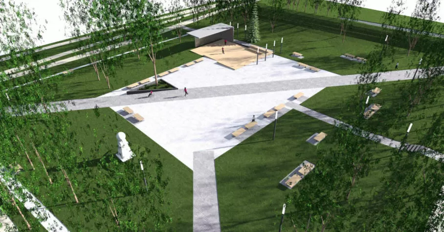 Daugiau želdinių ir mažiau kietųjų dangų: E. Balsio skvero rekonstrukcijos projektą autoriams teks koreguoti