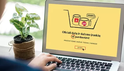 Pirmadienį startuoja nauja dažų ir dažymo įrankių parduotuvė: eparduotuve.tikkurila.lt