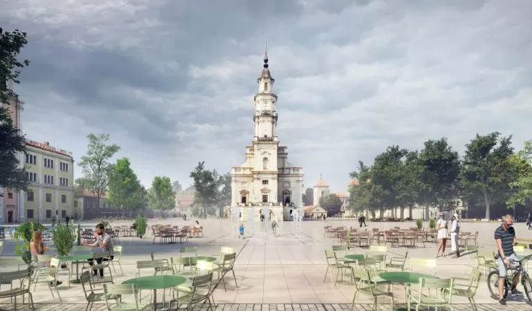 Architektų planas Rotušės aikštei – sukurti derinį tarp seno ir naujo