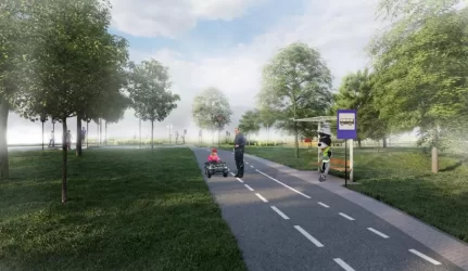 Naujoje viešojoje erdvėje Karoliniškėse planuojama ir saugaus eismo mokymo zona vaikams