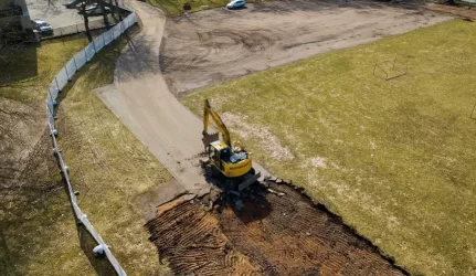 Atšilus orams tęsiama Santakos parko rekonstrukcija