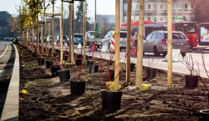 Žalioji banga: darbai persikelia į Konstitucijos pr. atkarpą tarp Kalvarijų ir L. Kačinskio gatvių