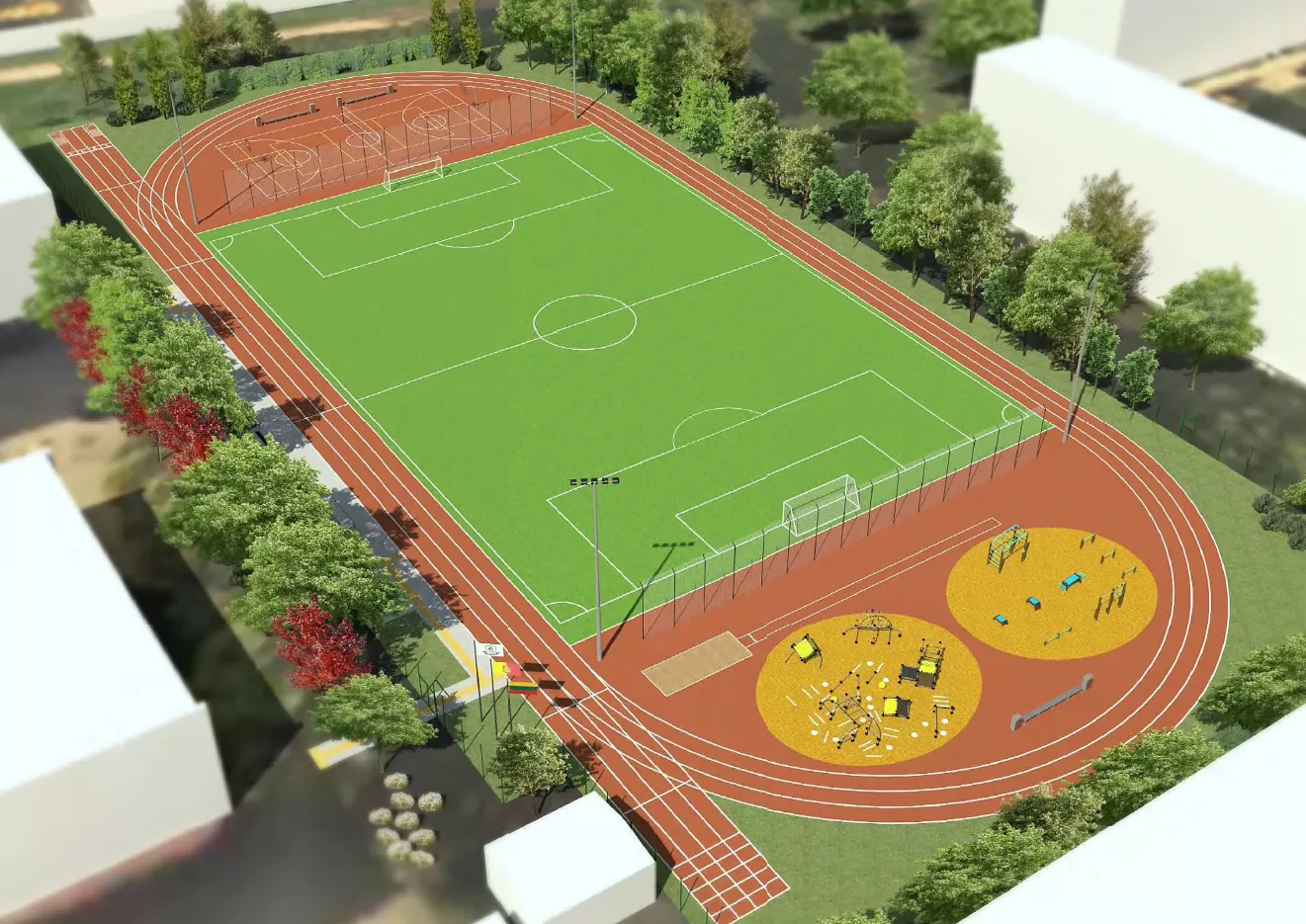 Vitės progimnazijos sporto aikštyno rekonstrukcijos darbai