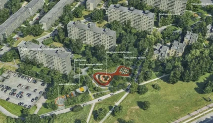 Vilniaus vystymo kompanijos vizualizacija / Žirmūnų viešoji erdvė