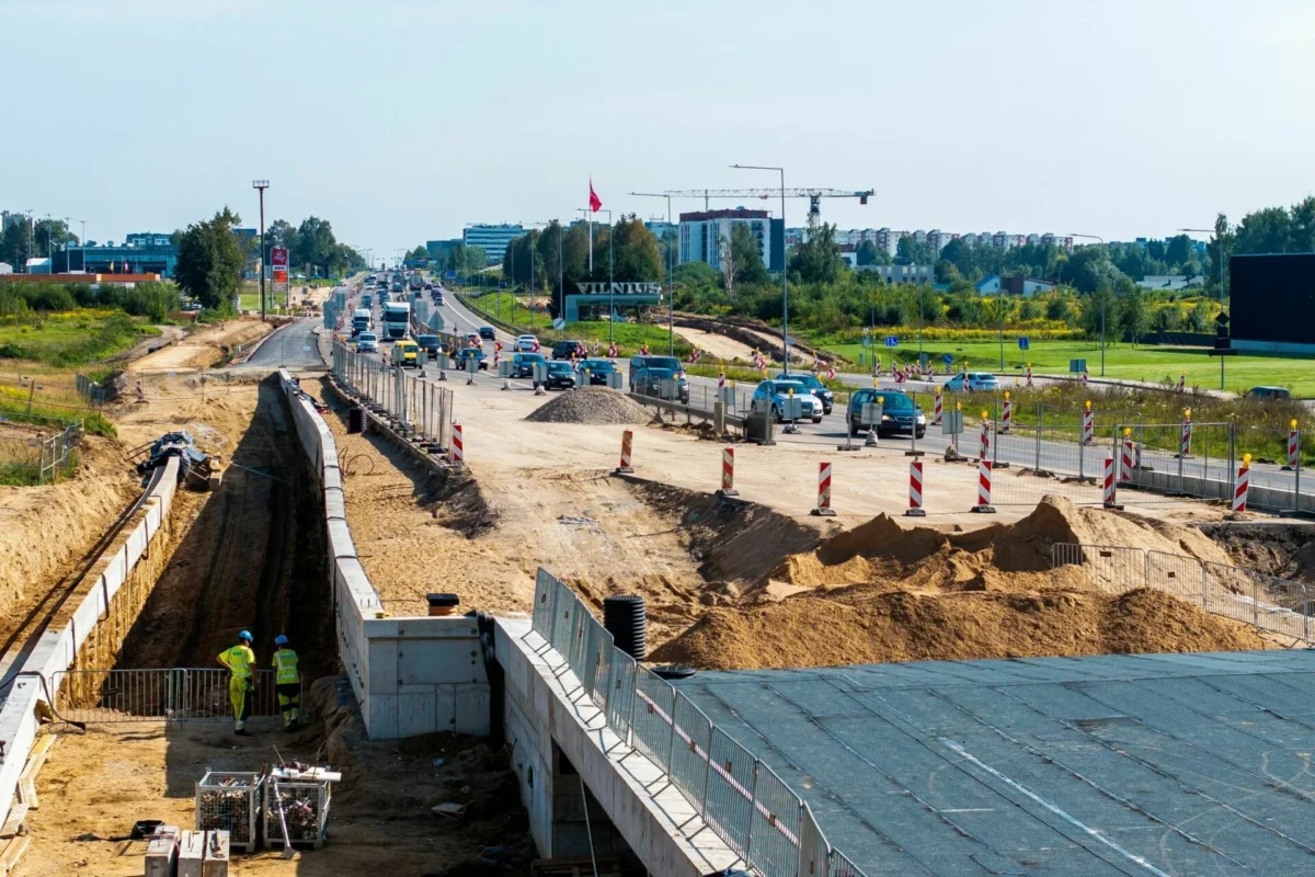 Tarandės tunelio statyba darbai