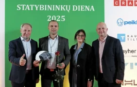 Vytenis ISAKAS pelnė „Metų statybos inžinieriaus-statybos techninio prižiūrėtojo 2025“ apdovanojimą. LSA/Alekso Jauniaus nuotr.