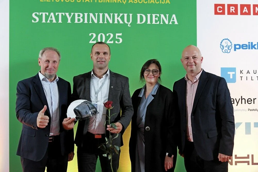 Vytenis ISAKAS pelnė „Metų statybos inžinieriaus-statybos techninio prižiūrėtojo 2025“ apdovanojimą. LSA/Alekso Jauniaus nuotr.