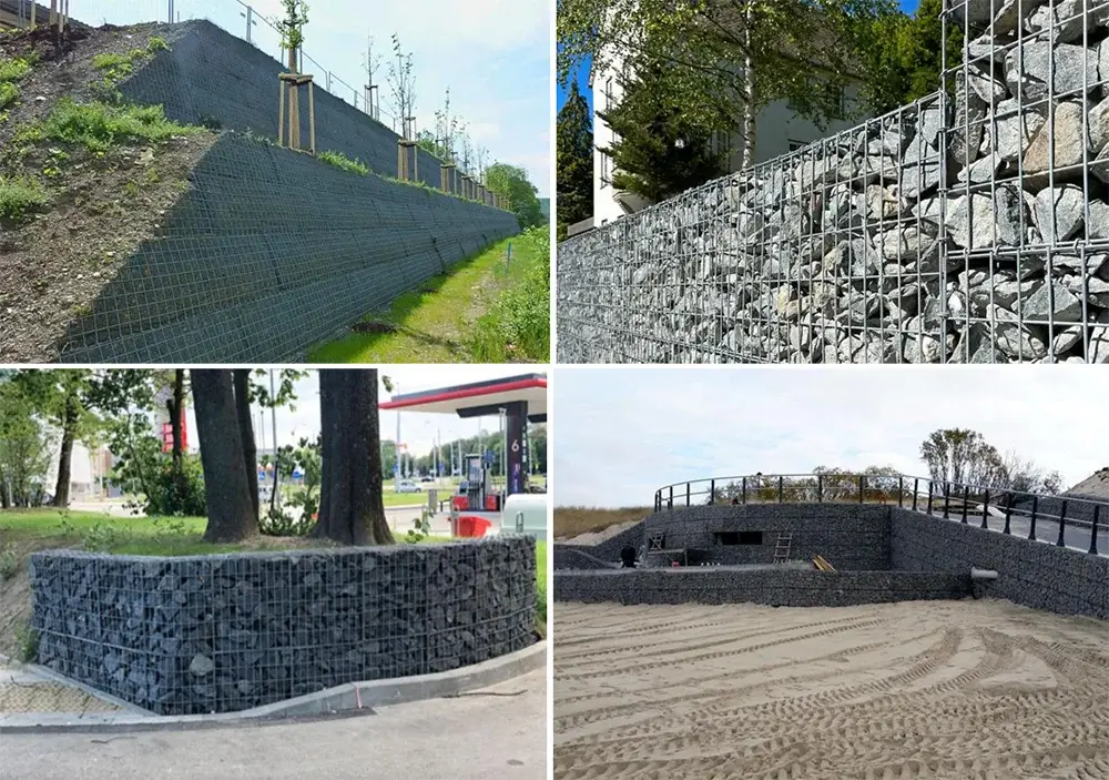 Gabionai taikymo sirtys