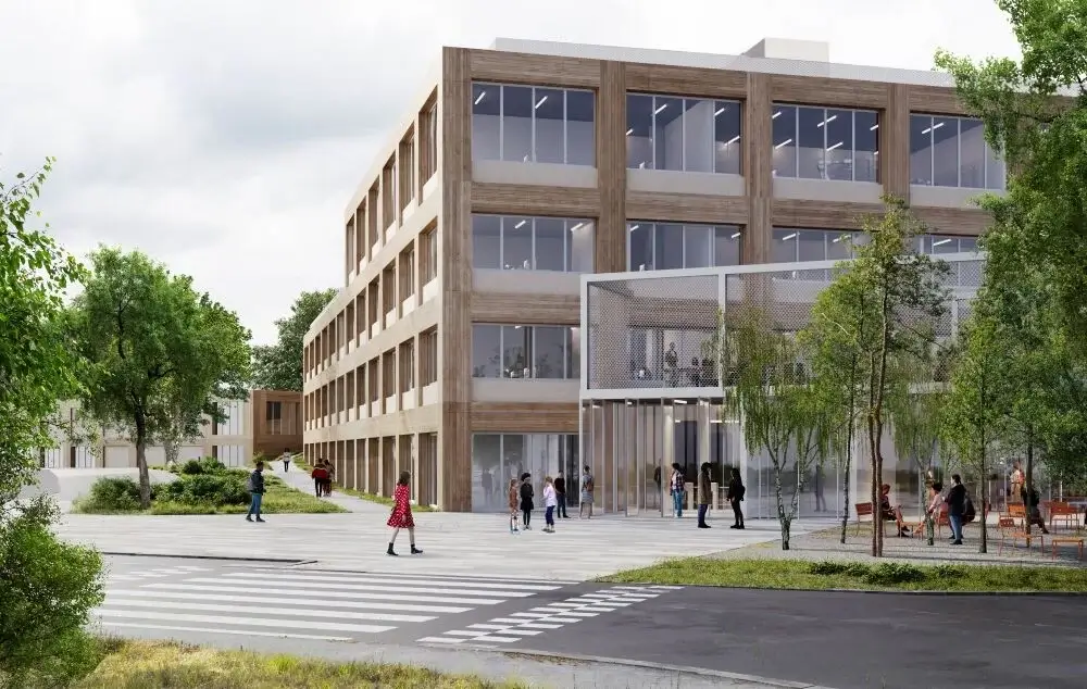 progimnazijos Perkūnkiemyje statyba