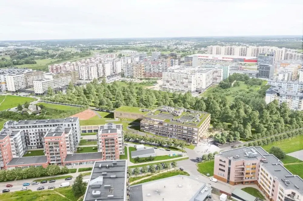 progimnazijos Perkūnkiemyje statyba