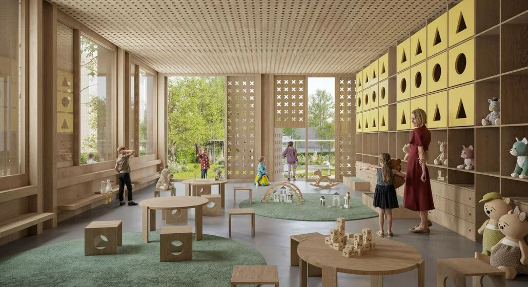 Markučių lopšelis - darželis / UAB „Processoffice“ vizualizacija