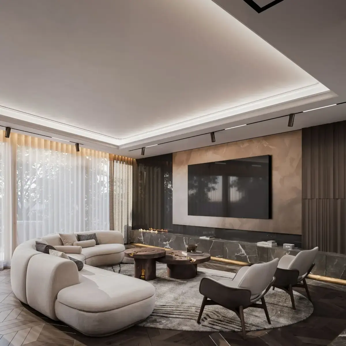 Vandens formos apartamentai interjeras