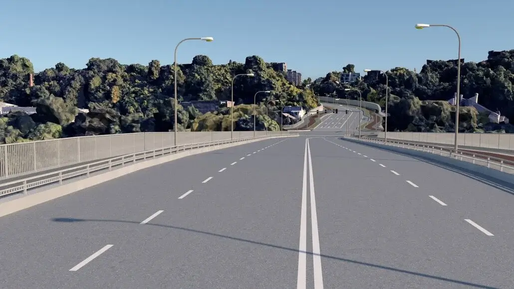 Naujo tilto statyba Kaunas vizualizacija