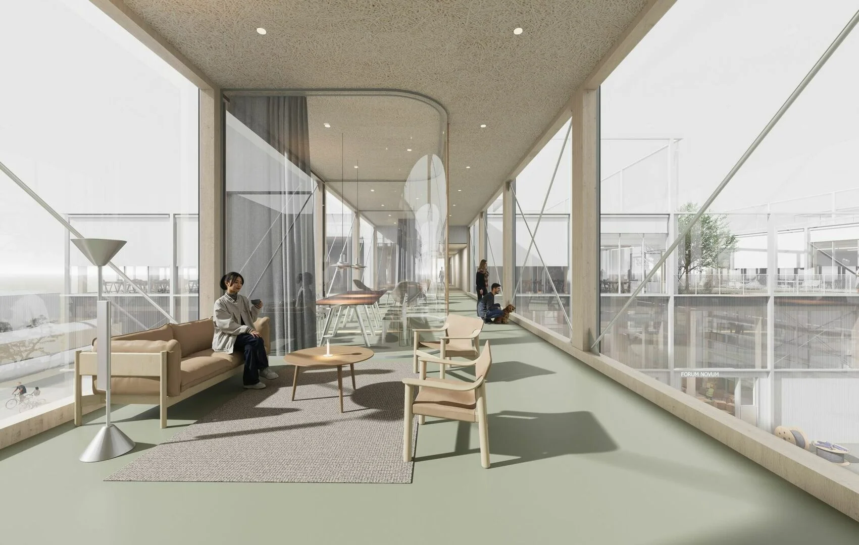 Curonia pirmi pastatai - Š A Atelier vizualizacija