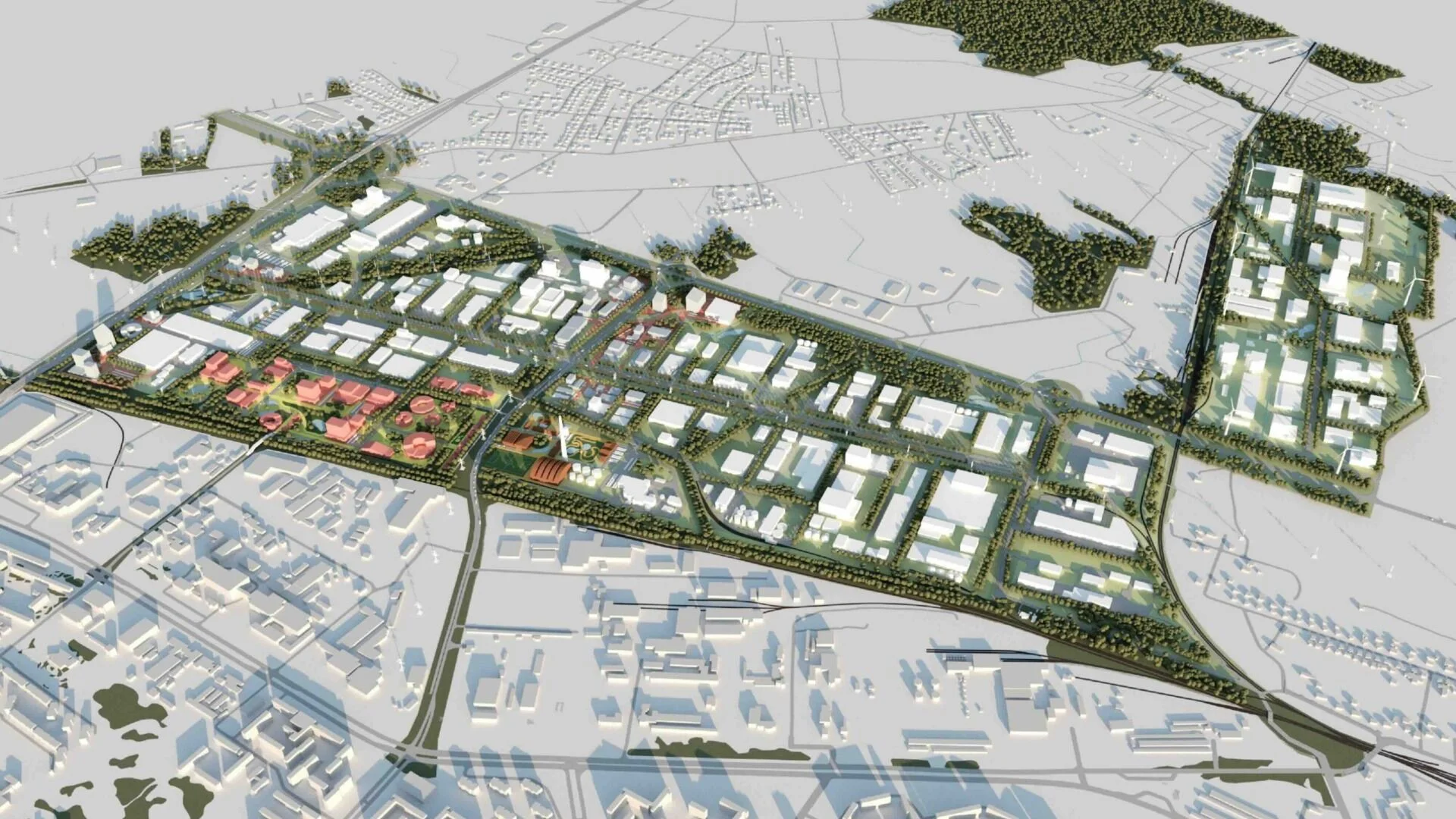 Curonia pirmi pastatai - Š A Atelier vizualizacija