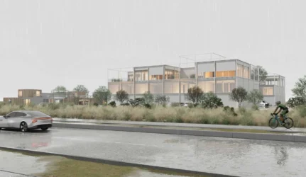 Curonia pirmi pastatai - Š A Atelier vizualizacija