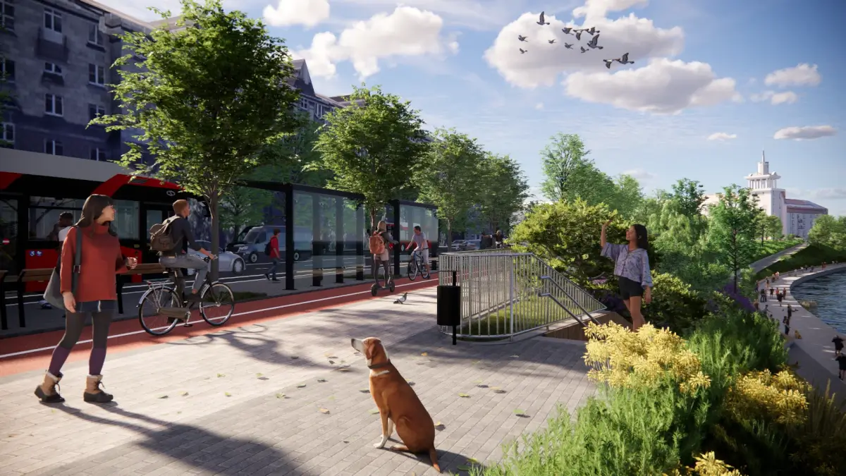 Neries krantinių atnaujinimo etapas