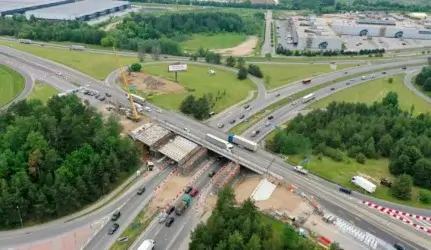 Gariūnų viadukas statybos