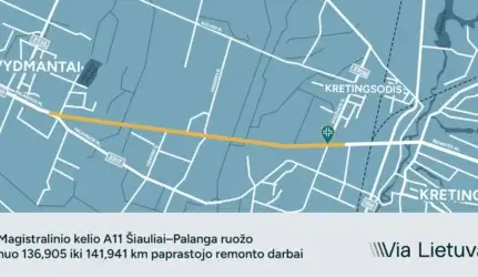 Via Lietuva remonto darbai pajūris