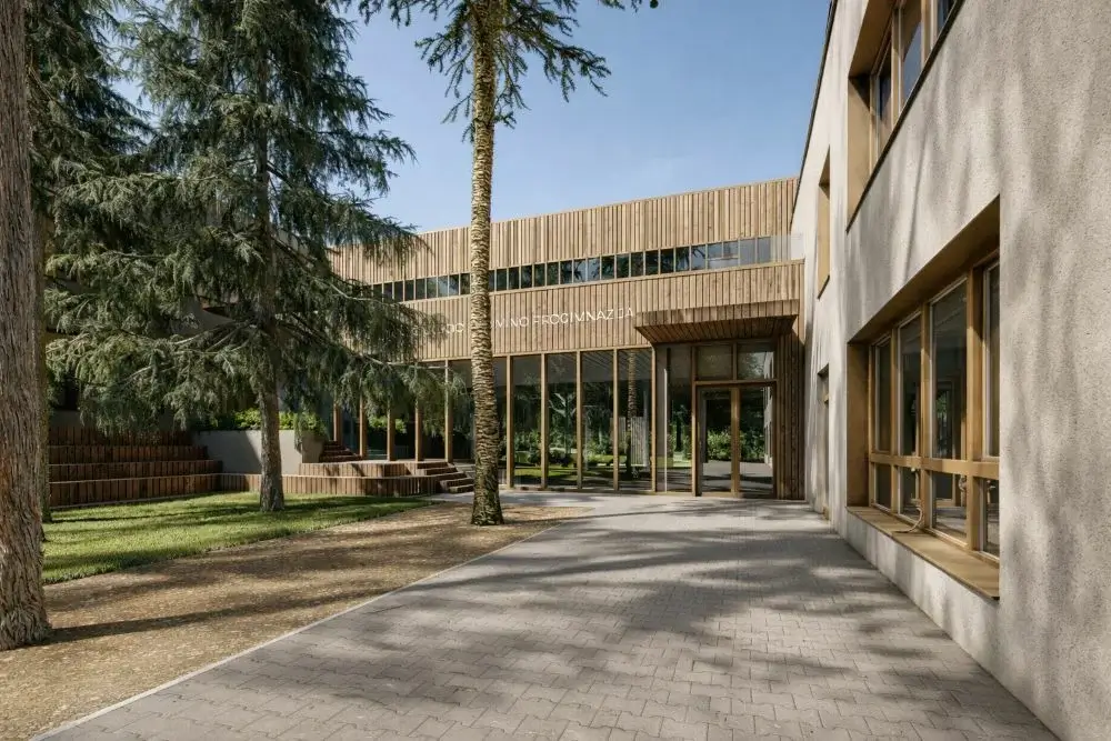 Kunigaikščio Gedimino progimnazijos Miglos g. padalinys / UAB ,,501 architects“ vizualizacija