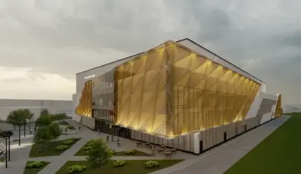Futbolo ir regbio arena Aleksote. Vizualizacija
