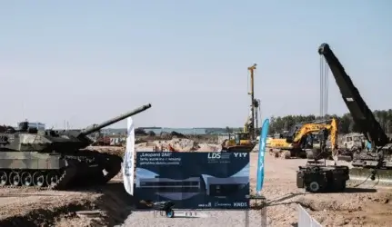 Leopard 2A8 gamyklos statybos